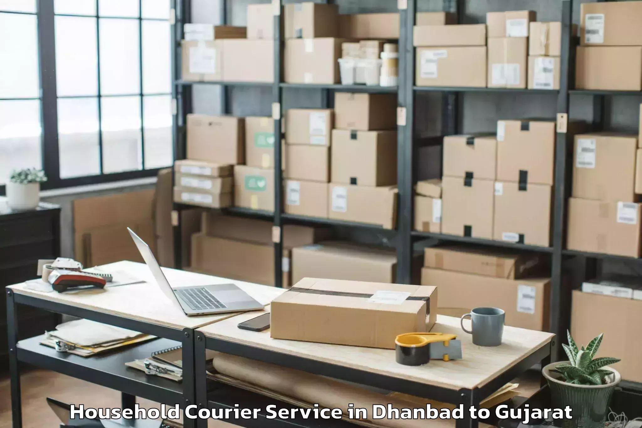 Quality Dhanbad to Sardar Patel University Vallab Household Courier